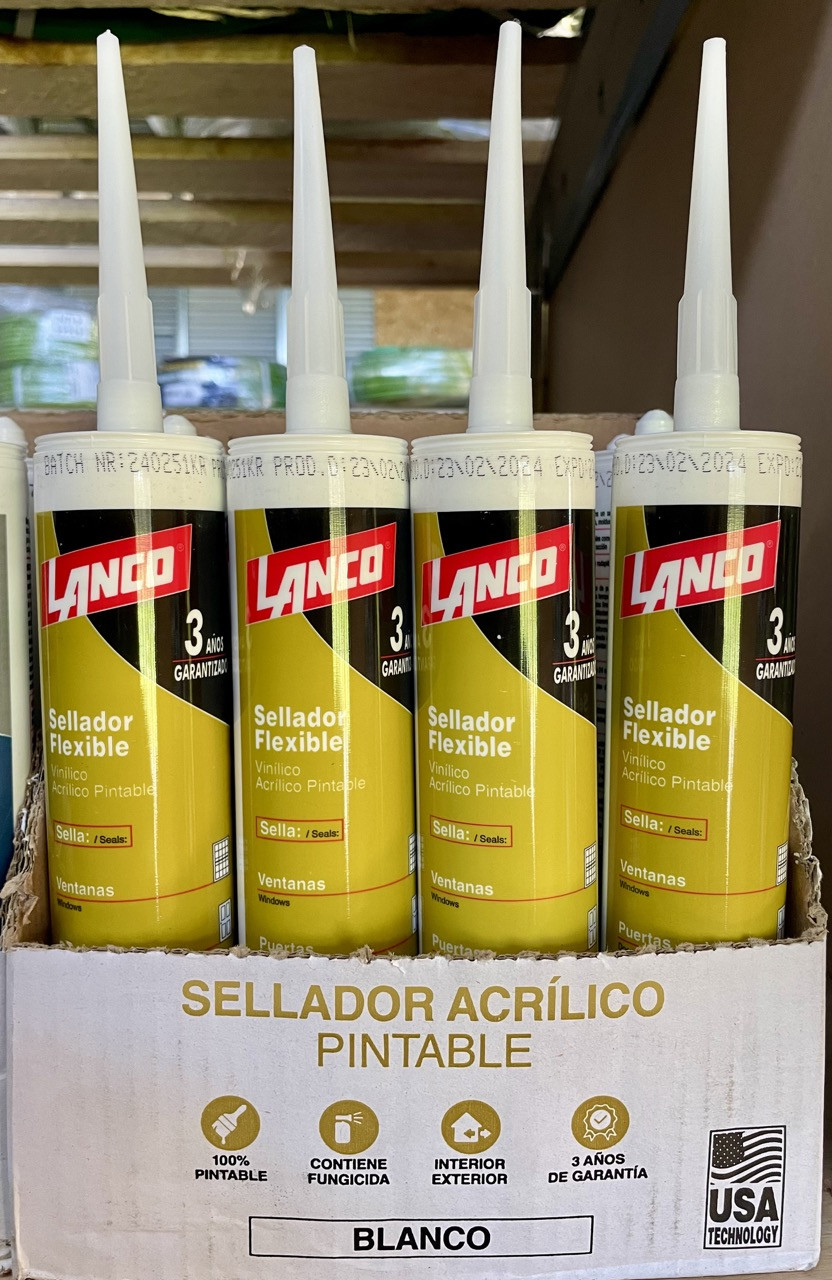 Sellador acrílico pintable - marca Lanco
